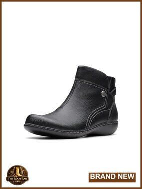 Leather Zip Ankle Bootie Flat Low-Top Casual Boot